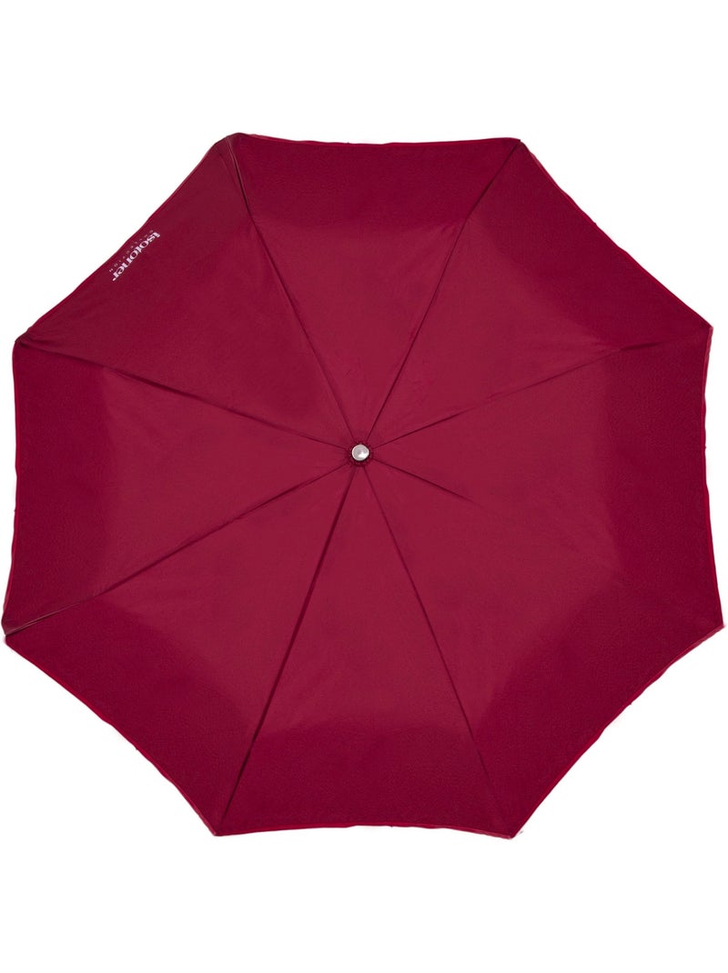 Paraguas  xtra solide antideslizante, 28 cm, repelente al agua, apertura/cierre mujer isotoner Rojo burdeos - Kiabi