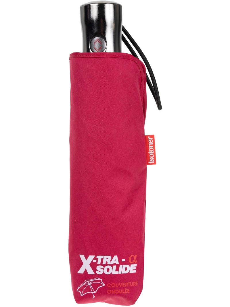Paraguas  xtra solide antideslizante, 28 cm, repelente al agua, apertura/cierre mujer isotoner Rosa frambuesa - Kiabi
