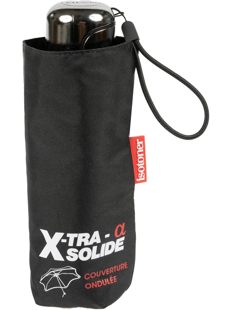 Paraguas  xtra solide: antideslizante, compacto y ligero, 17,5 cm, repelente al mujer isotoner Negro - Kiabi