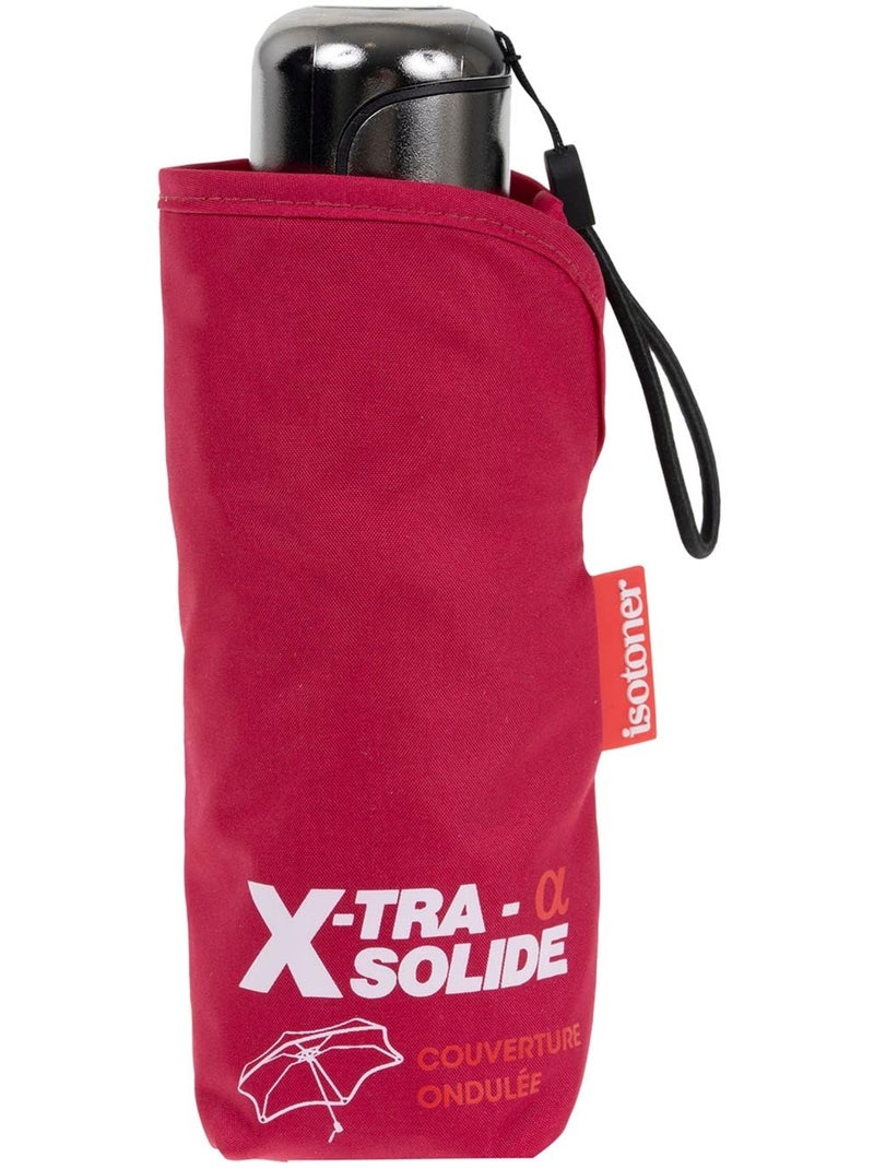 Paraguas  xtra solide: antideslizante, compacto y ligero, 17,5 cm, repelente al mujer isotoner Rosa frambuesa - Kiabi
