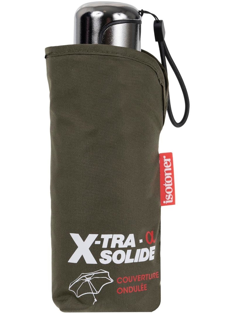 Paraguas  xtra solide: antivuelco, compacto y ligero, 17,5 cm, repelente al agua mujer isotoner Caqui - Kiabi
