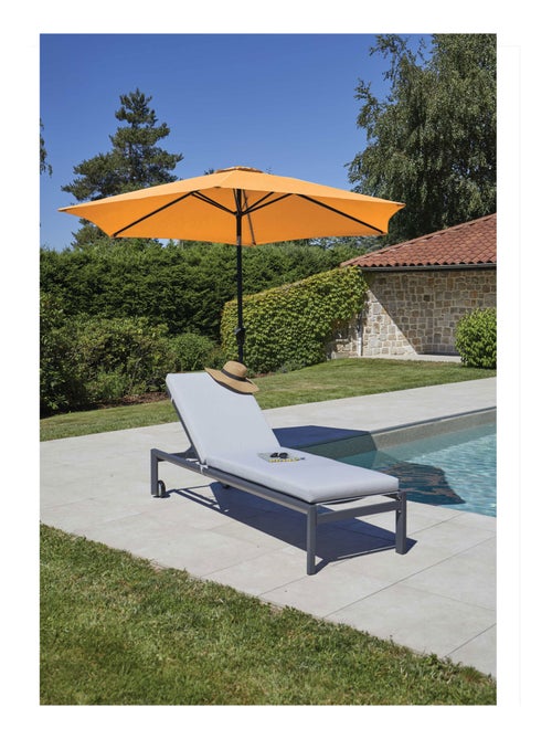 Parasol centrado y reclinable Ø 3 m en aluminio - Kiabi
