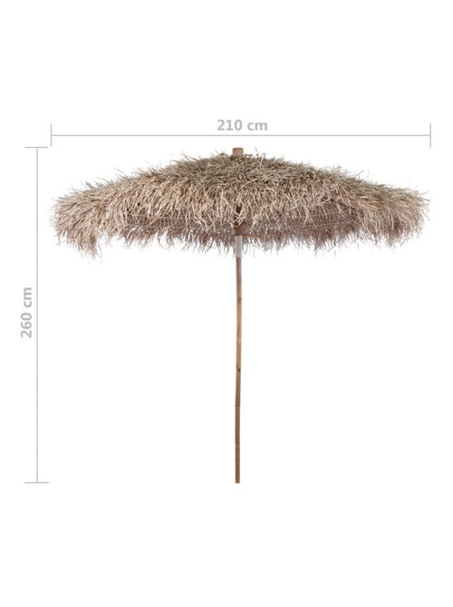 Parasol de bambú con techo de hojas de banano - Kiabi