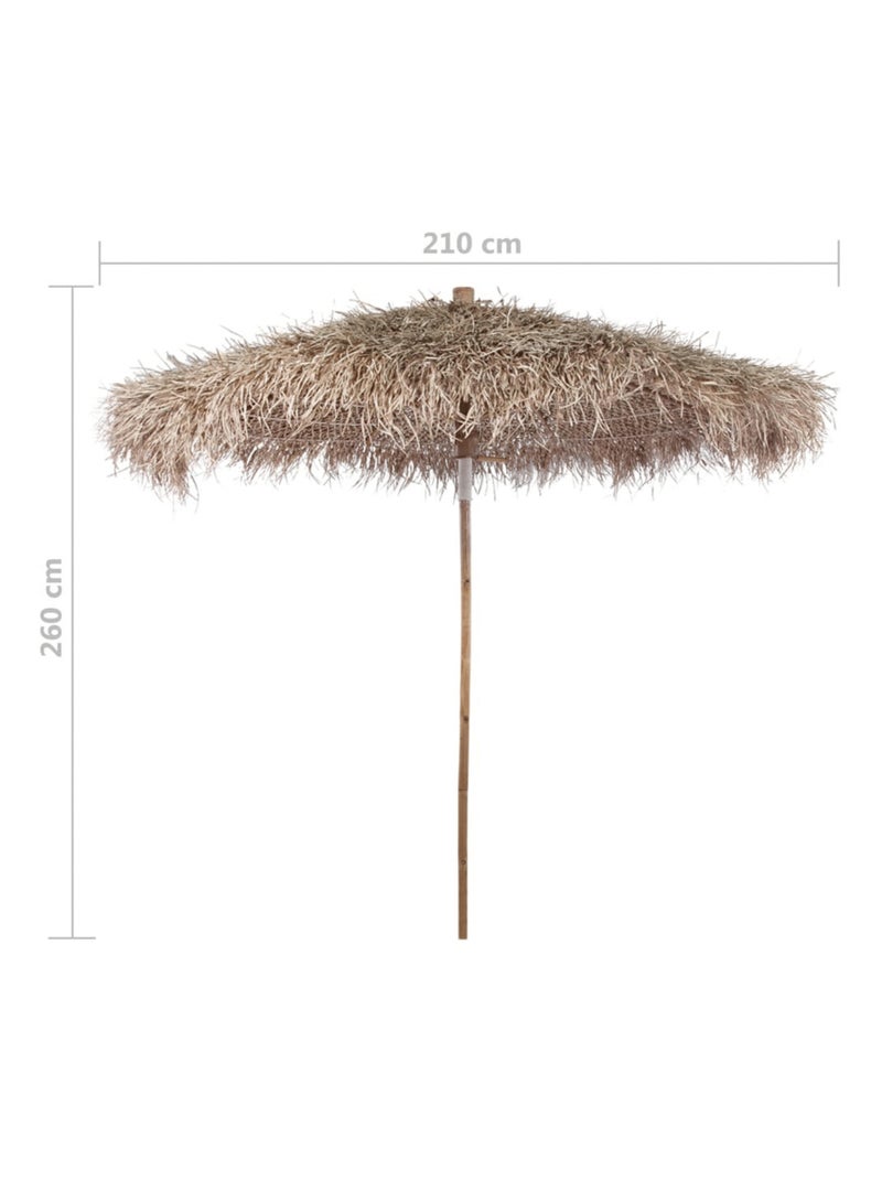 Parasol de bambú con techo de hojas de banano Beige - Kiabi