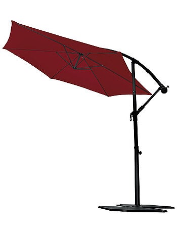 Parasol desviado efecto mate con manivela Ø3m