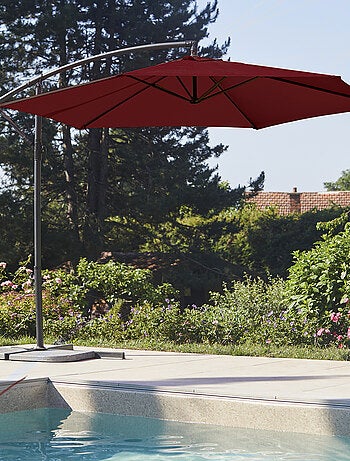 Parasol desviado efecto mate con manivela Ø3m