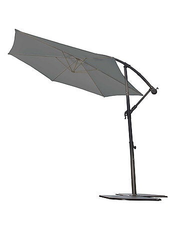 Parasol desviado efecto mate con manivela Ø3m