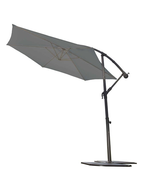 Parasol desviado efecto mate con manivela Ø3m - Kiabi
