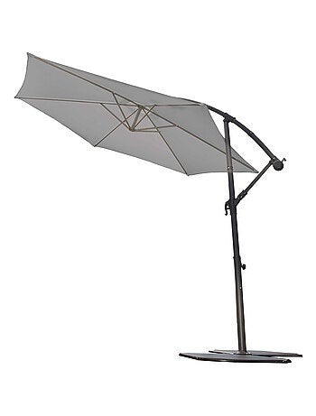 Parasol desviado efecto mate con manivela Ø3m