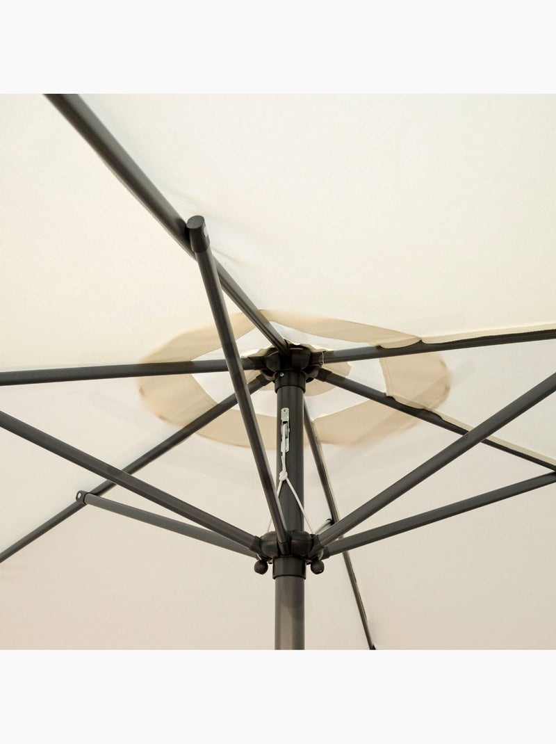 Parasol hexagonal 270 cm mástil aluminio Aktive Garden Crema - Kiabi