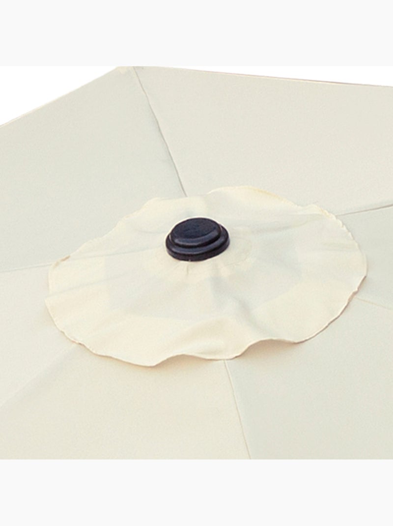 Parasol hexagonal 300 cm mástil aluminio Aktive Garden Crema - Kiabi