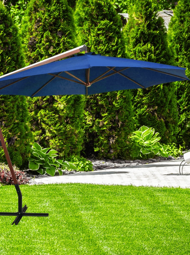 Parasol suspendido de madera Azul real - Kiabi