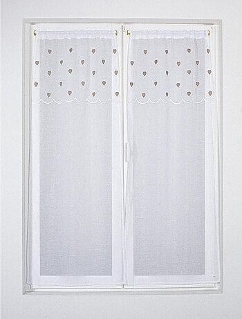 Pareja de muebles rectos esmaltados con chorro de arena y tapa en forma de corazón