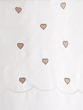 Pareja de muebles rectos esmaltados con chorro de arena y tapa en forma de corazón