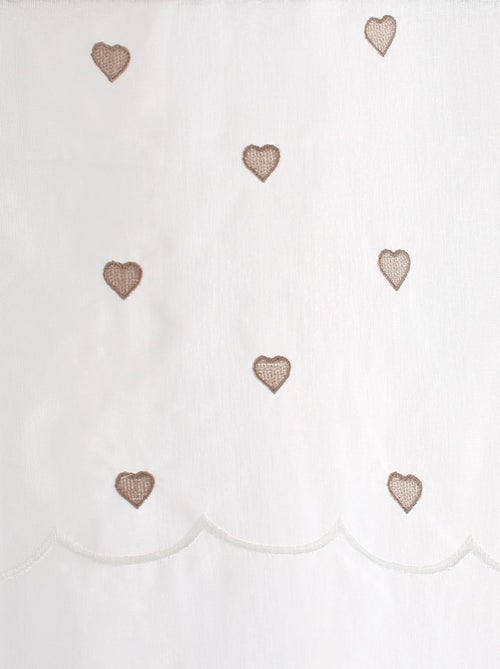Pareja de muebles rectos esmaltados con chorro de arena y tapa en forma de corazón - Kiabi
