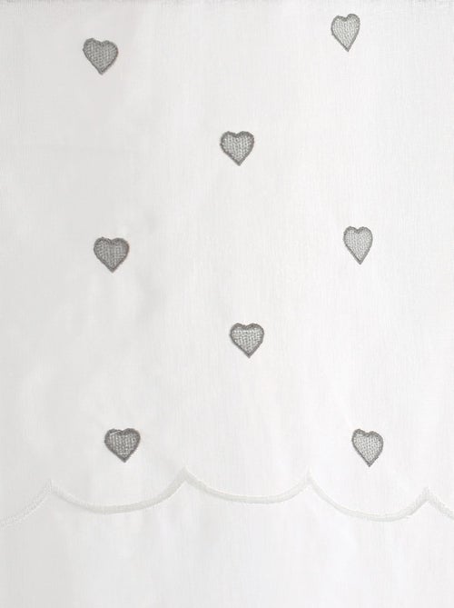 Pareja de muebles rectos esmaltados con chorro de arena y tapa en forma de corazón - Kiabi