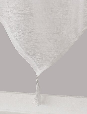 Pareja de pequeños paneles de cristal puntiagudo con pompones