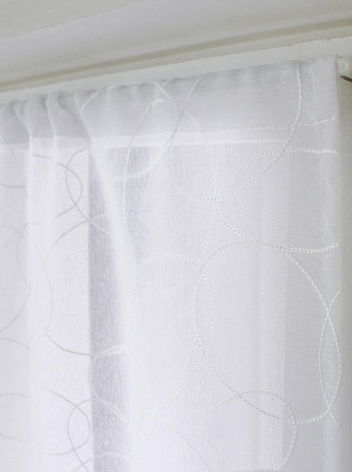 Pareja de visillos bordados con esferas - Kiabi