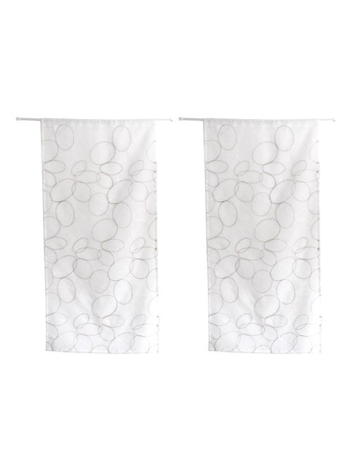 Pareja de visillos bordados con esferas - Kiabi