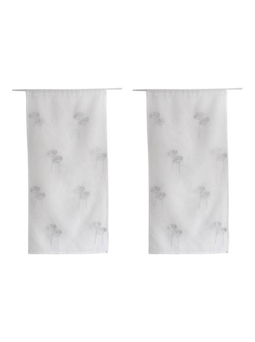 Pareja de visillos bordados con flores - Kiabi Pareja de visillos bordados con flores - Kiabi
