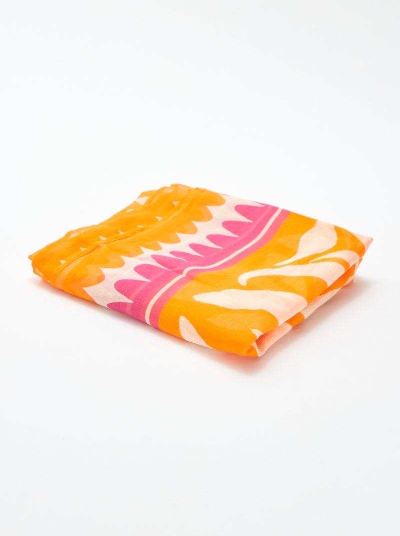 Pareo de baño estampado Naranja - Kiabi