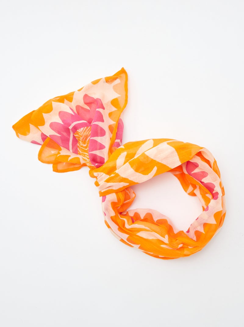 Pareo de baño estampado Naranja - Kiabi