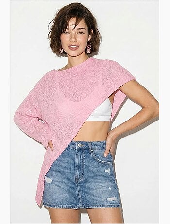 Pareo de playa de punto con cut-out para mujer lucci