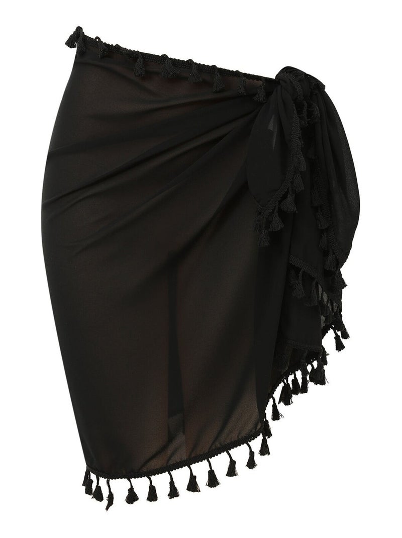 Pareo de playa FLECOS Negro - Kiabi