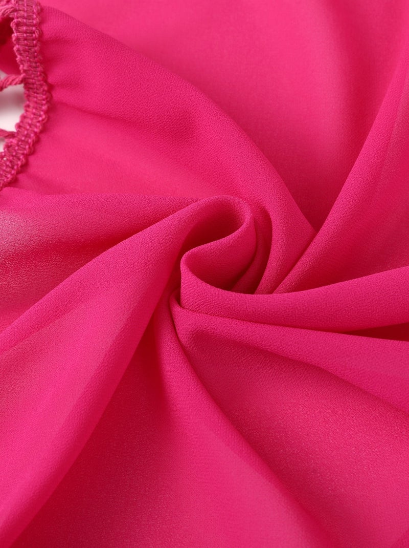 Pareo de playa FLECOS Rosa fucsia - Kiabi