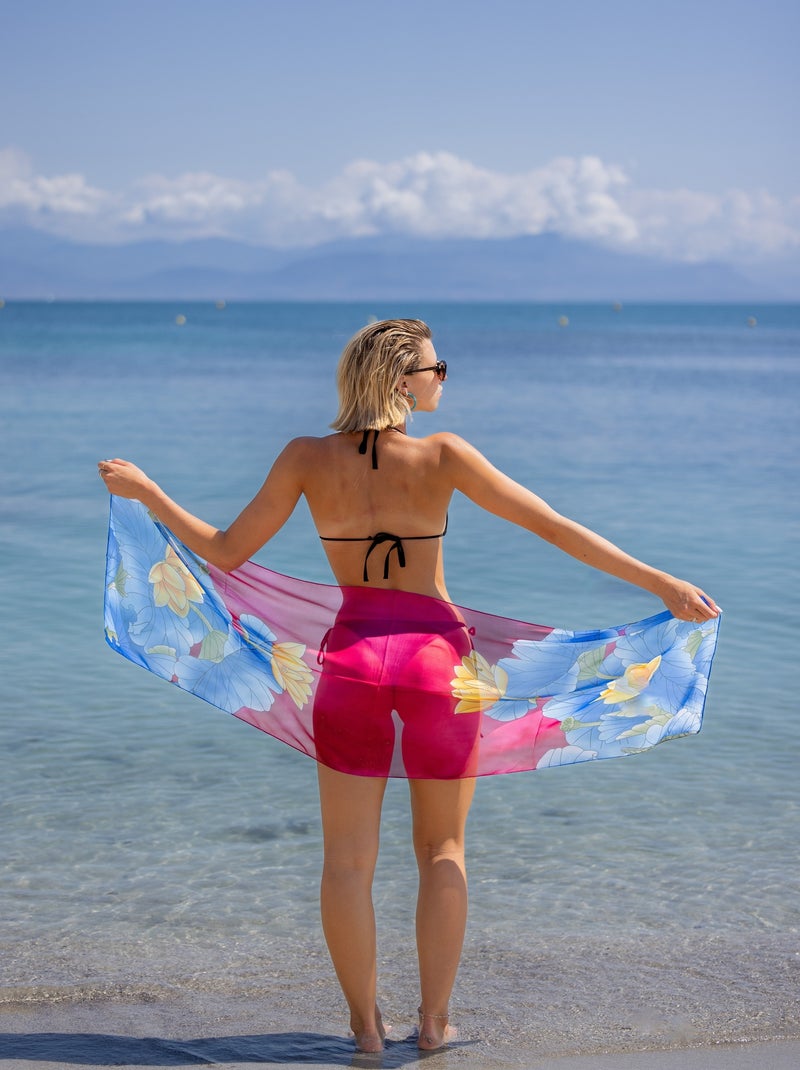 Pareo de playa NELA Rosa fucsia - Kiabi