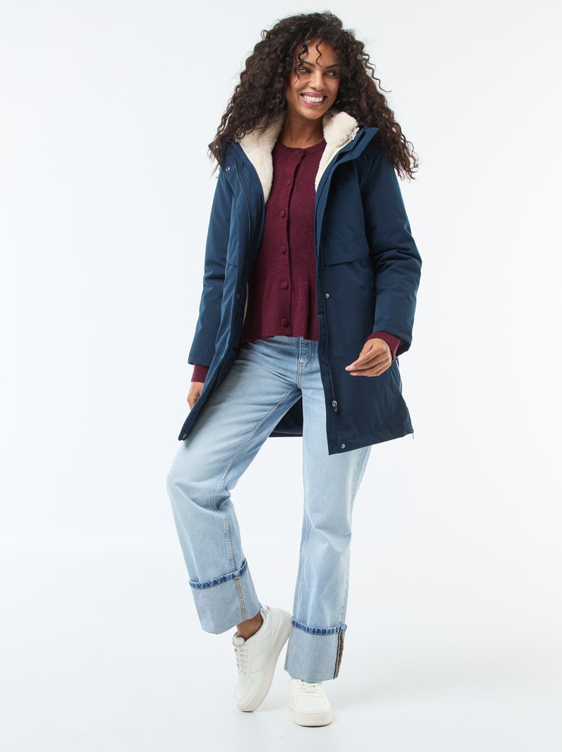 Parka 3 en 1 impermeable con forro cálido desmontable Azul - Kiabi