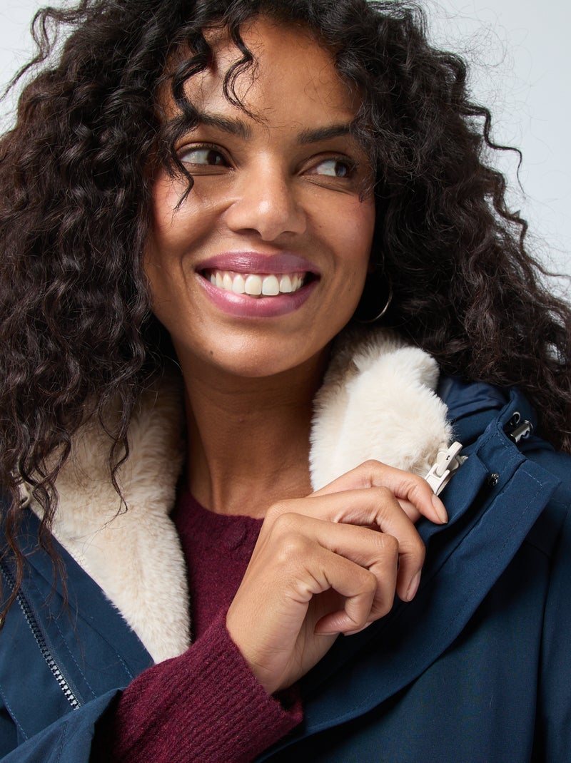 Parka 3 en 1 impermeable con forro cálido desmontable Azul - Kiabi