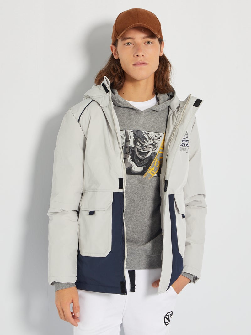 Parka abrigada con capucha AZUL - Kiabi