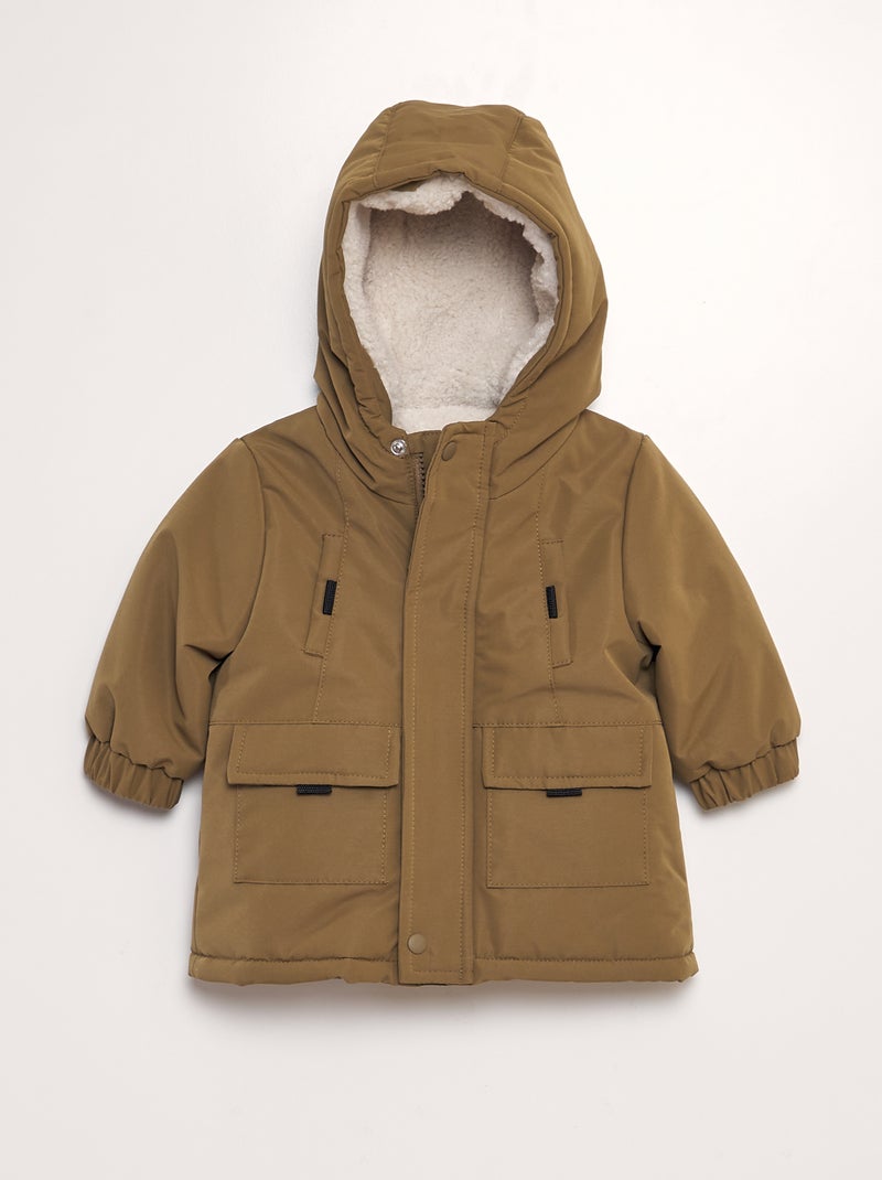 Parka abrigada con capucha BEIGE - Kiabi
