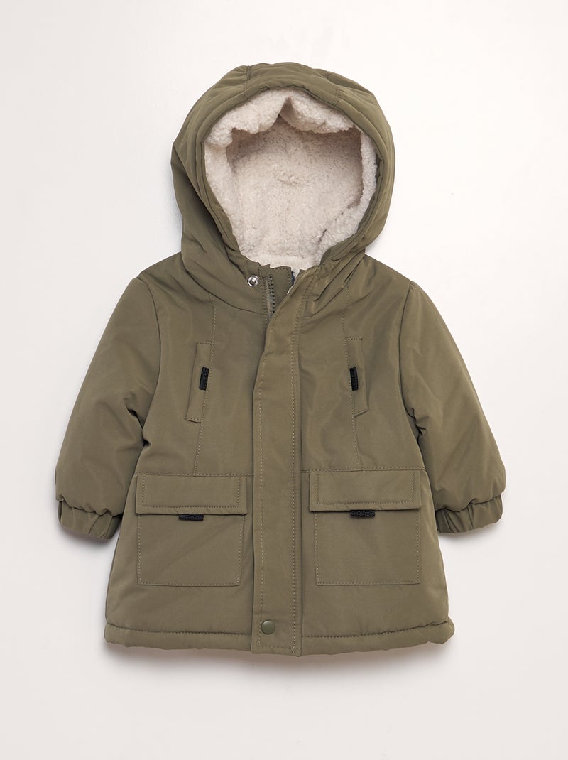 Parka abrigada con capucha KAKI - Kiabi