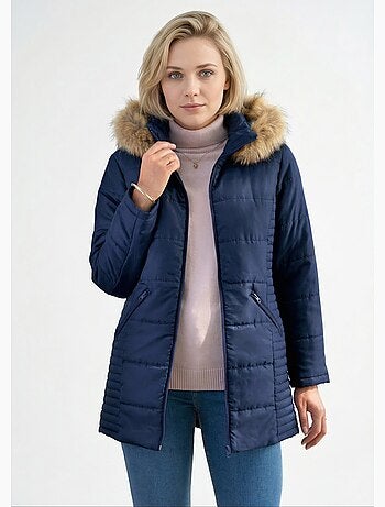 Parka acolchada con capucha de piel - AFIBEL