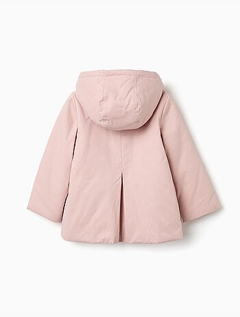 Parka acolchada con capucha desmontable y bolsillos