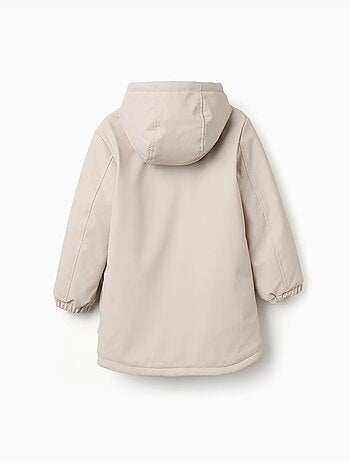 Parka acolchada con capucha y bolsillos delanteros
