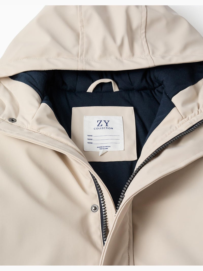 Parka acolchada con capucha y bolsillos delanteros Gris claro - Kiabi