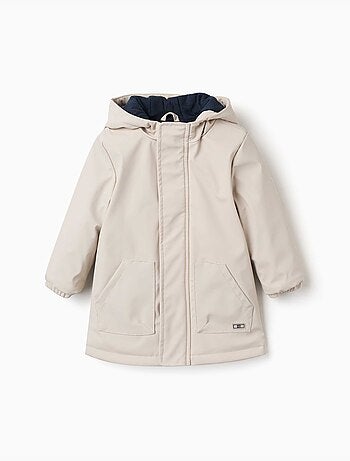 Parka acolchada con capucha y bolsillos delanteros