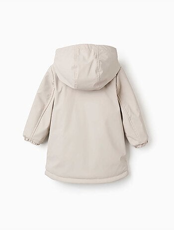 Parka acolchada con capucha y bolsillos delanteros