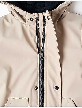 Parka acolchada con capucha y bolsillos delanteros