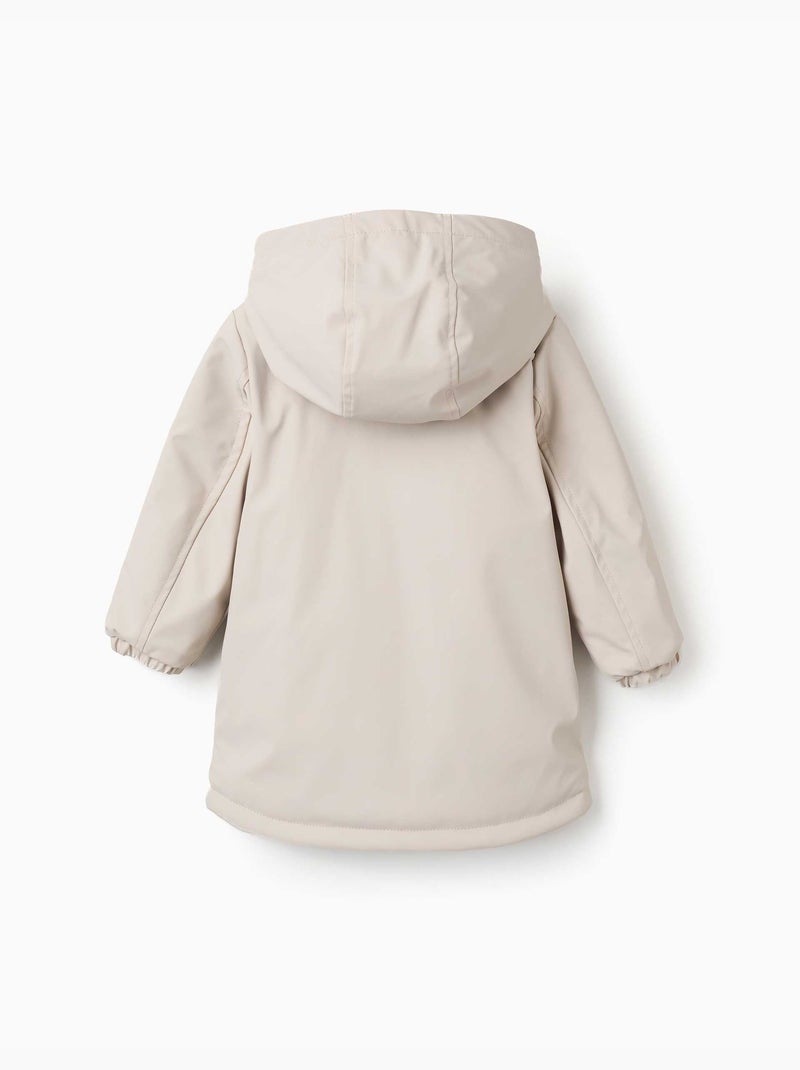 Parka acolchada con capucha y bolsillos delanteros Gris claro - Kiabi