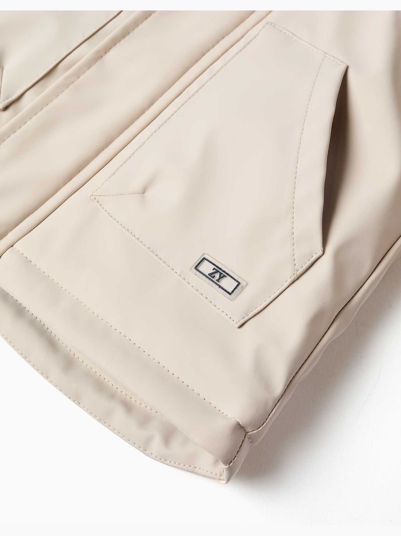 Parka acolchada con capucha y bolsillos delanteros Gris claro - Kiabi