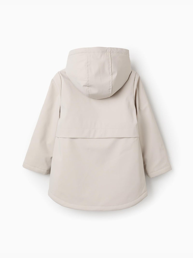 Parka acolchada con capucha y forro Gris claro - Kiabi