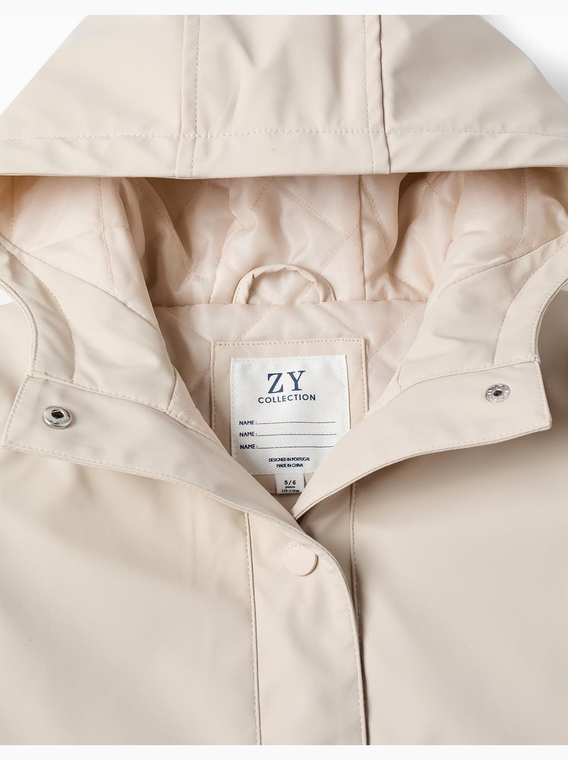 Parka acolchada con capucha y forro Gris claro - Kiabi