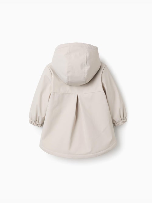 Parka acolchada con capucha y volantes - Kiabi