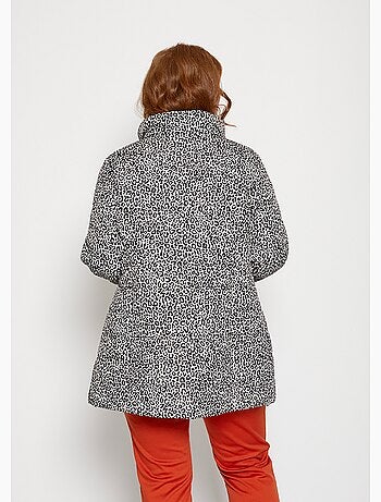Parka acolchada con estampado de leopardo - Afibel