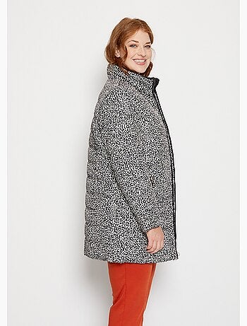 Parka acolchada con estampado de leopardo - Afibel