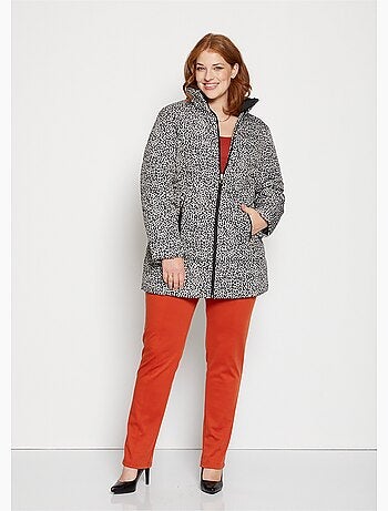 Parka acolchada con estampado de leopardo - Afibel
